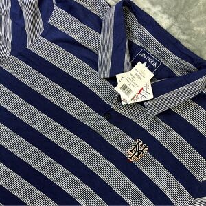 NWT New York Mets Official Antigua Blue White Stripe Polo Size XL MLB Baseball